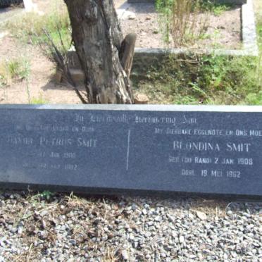 SMIT Daniel Petrus 1906-1982 &amp; Blondina DU RAND 1908-1962
