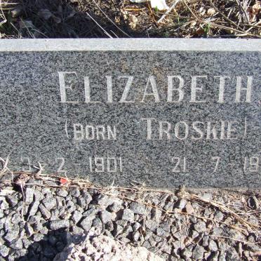 SMITH Elizabeth nee TROSKIE 1901-1978