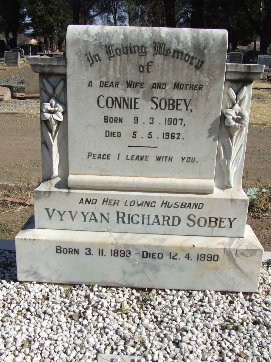 SOBEY Vyvyan Richard 1899-1990 &amp; Connie 1907-1962