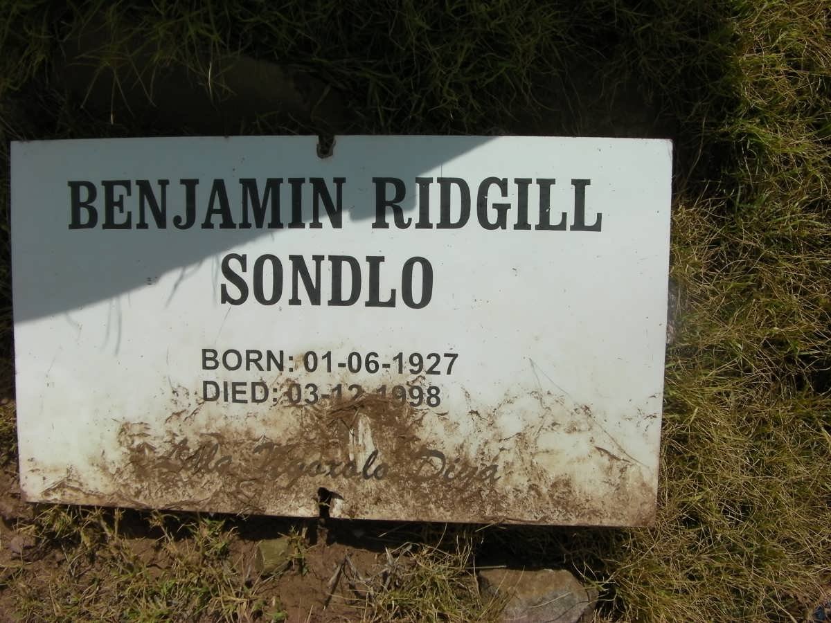 SONDLO Benjamin Ridgill 1927-1998