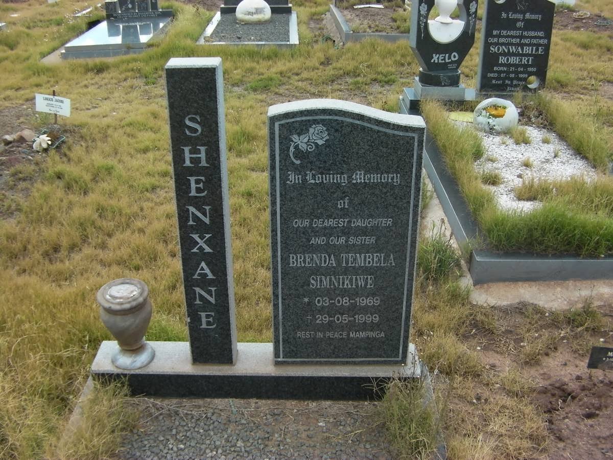 SHENXANE Brenda Tembela Simnikiwe 1969-1999