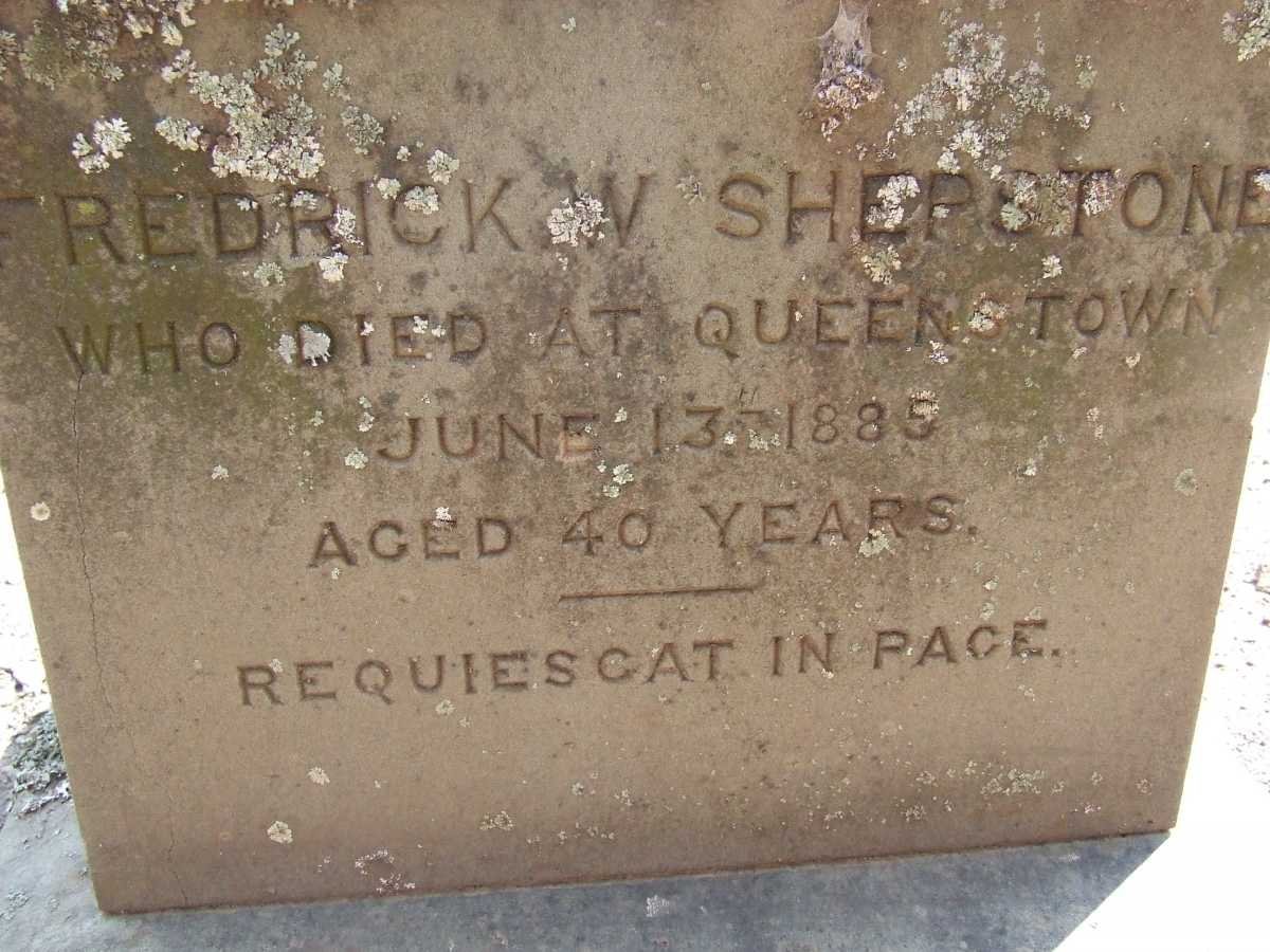 SHEPSTONE Frederick W. -1885