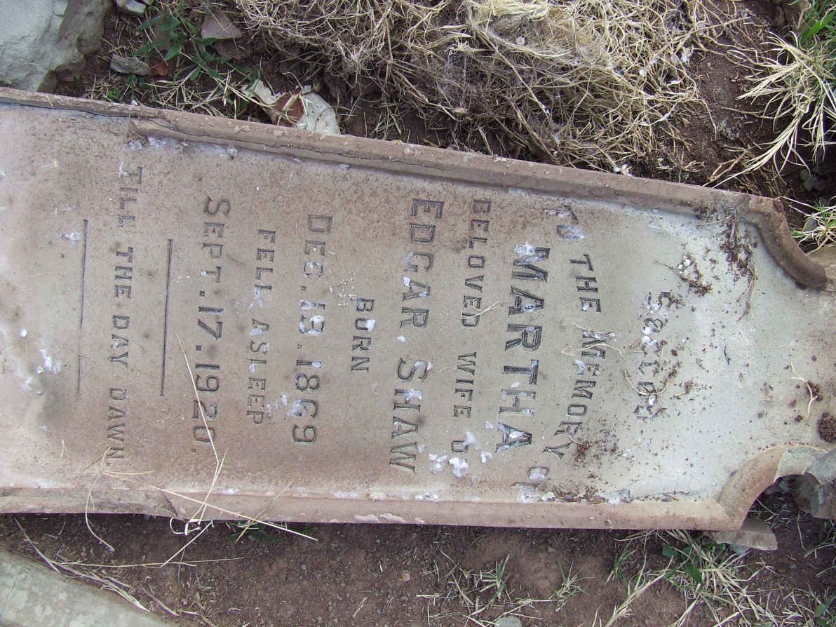 SHAW Edgar 1868-1943 &amp; Martha 1869-1920