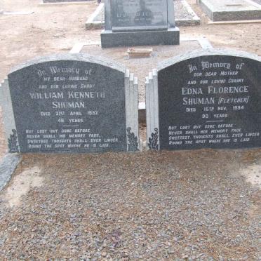SHUMAN William Kenneth -1952 &amp; Edna Florence FLETCHER -1994