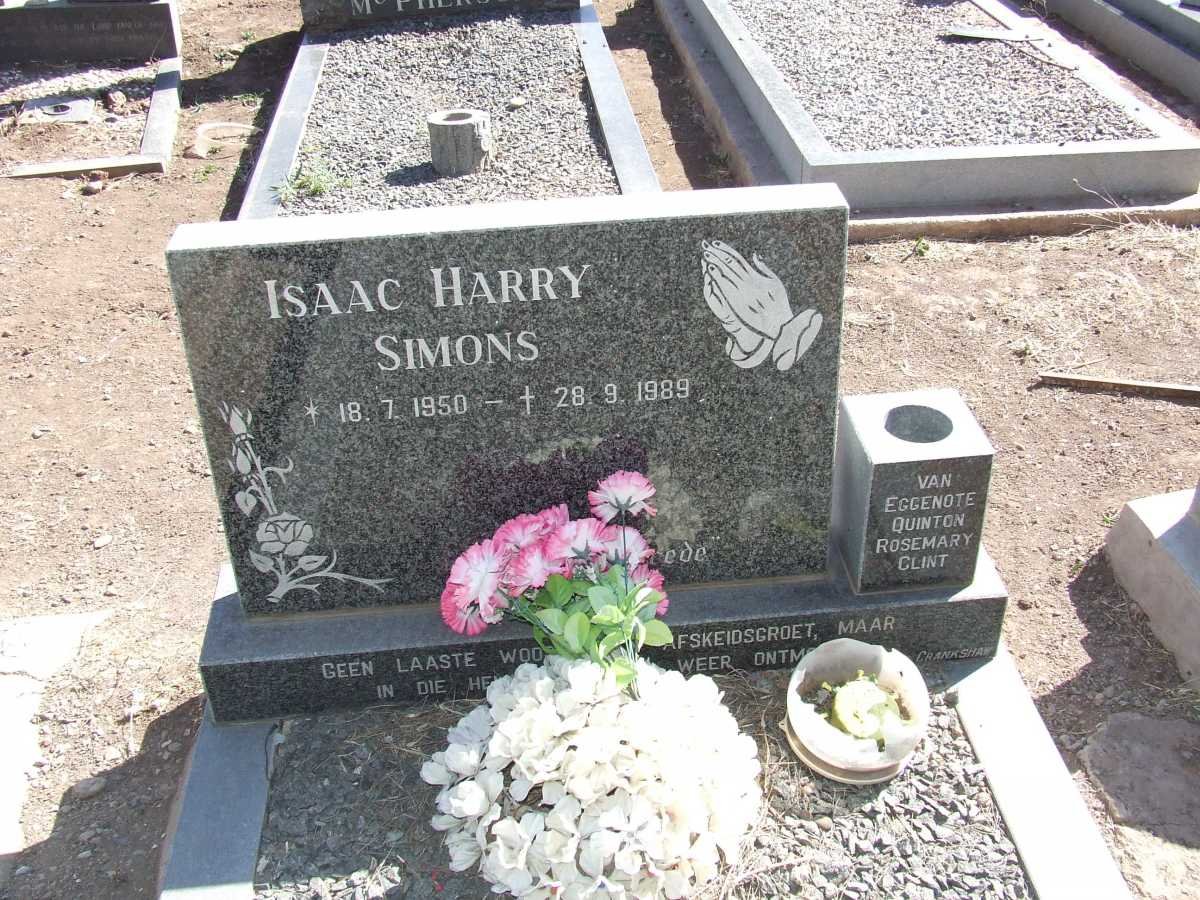 SIMONS Isaac Harry 1950-1989