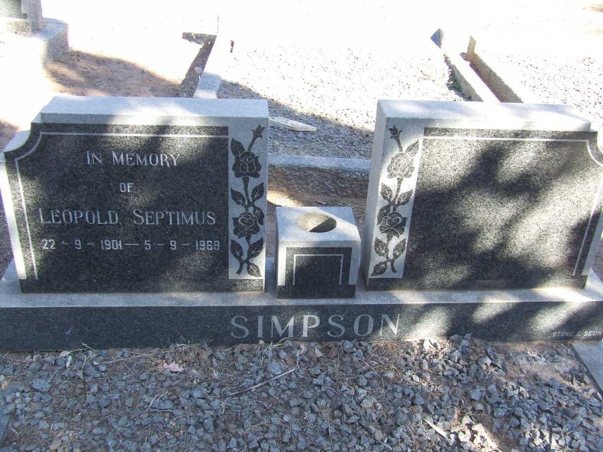 SIMPSON Leopold Septimus 1901-1969