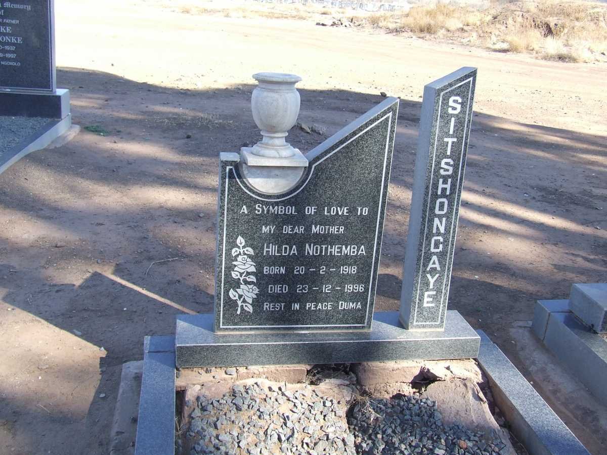 SITSHONGAYE Hilda Nothemba 1918-1996