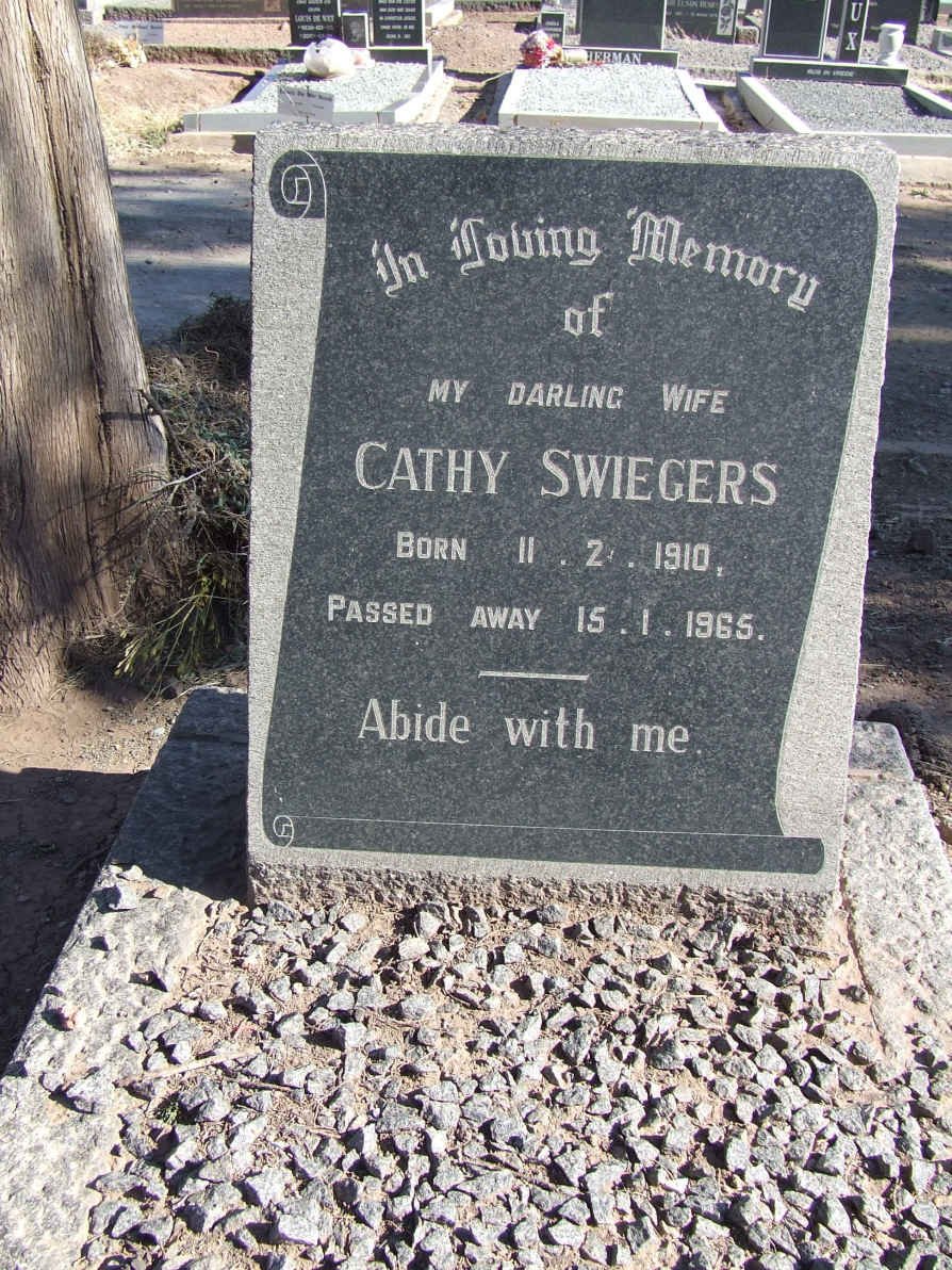 SWIEGERS Cathy 1910-1965