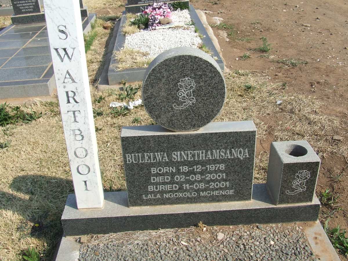 SWARTBOOI Bulelwa Sinethamsanqa 1978-2001