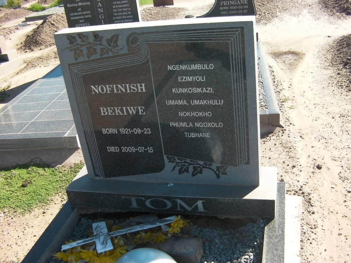 TOM Nofinish Bekiwe 1921-2009