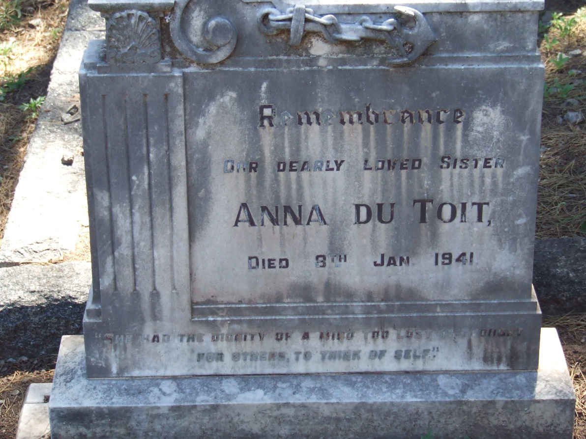 TOIT Anna, du -1941