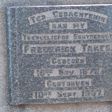 TAKES Frederick 1875-1937