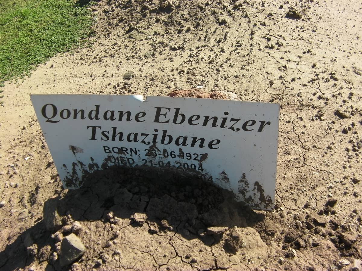 TSHAZIBANE Qondane Ebenizer 1937-2004