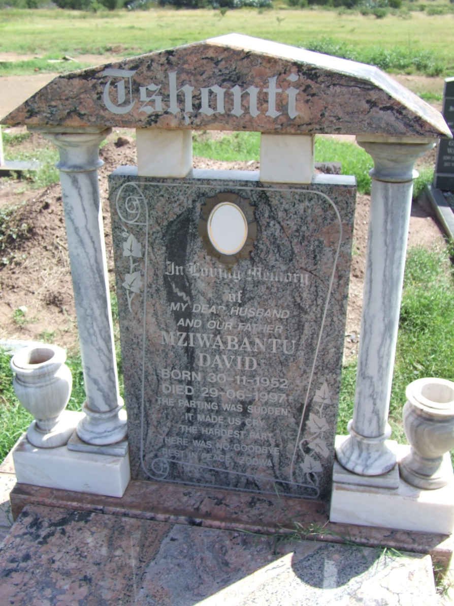 TSHONTI Mziwabantu David 1952-1997