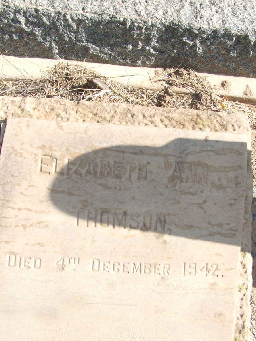 THOMSON Elizabeth Ann -1942