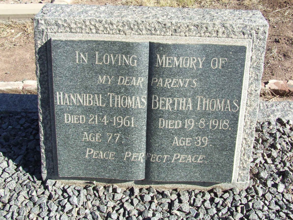 THOMAS Hannibal -1961 &amp; Bertha -1918