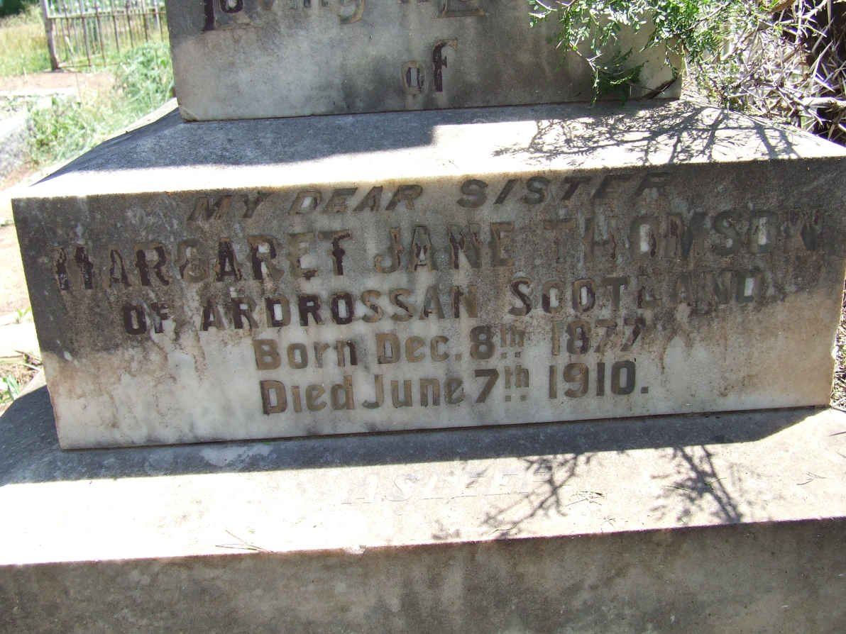 THOMSON Margaret Jane 1877-1910