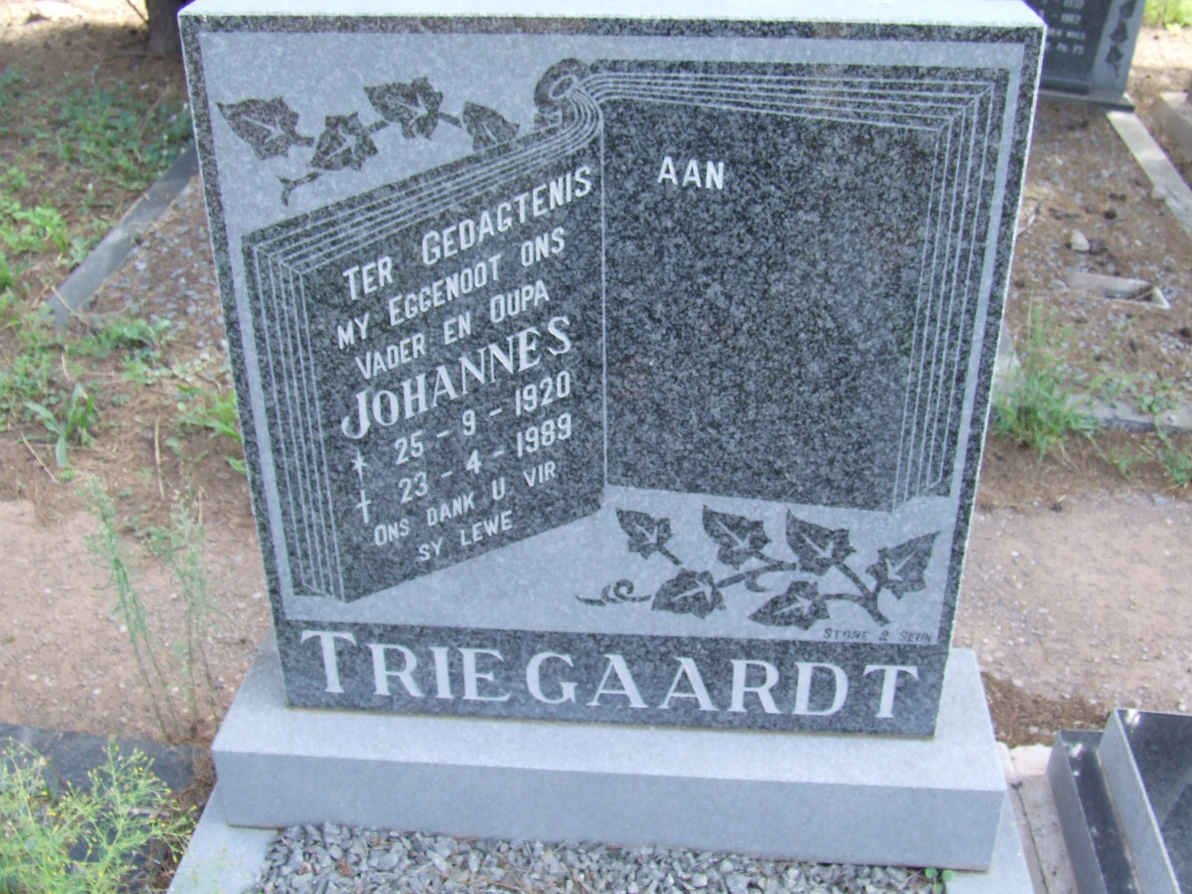 TRIEGAARDT Johannes 1920-1989