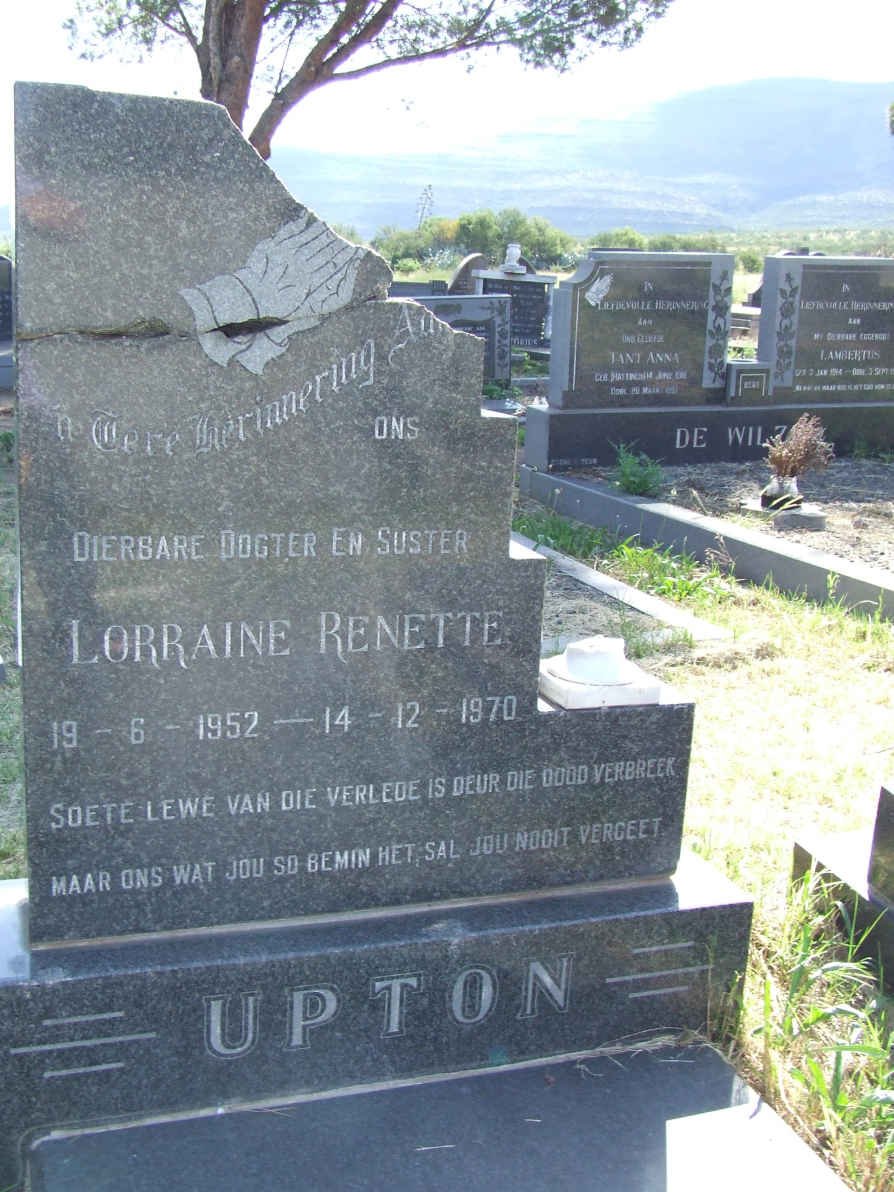 UPTON Lorraine Renette 1952-1970