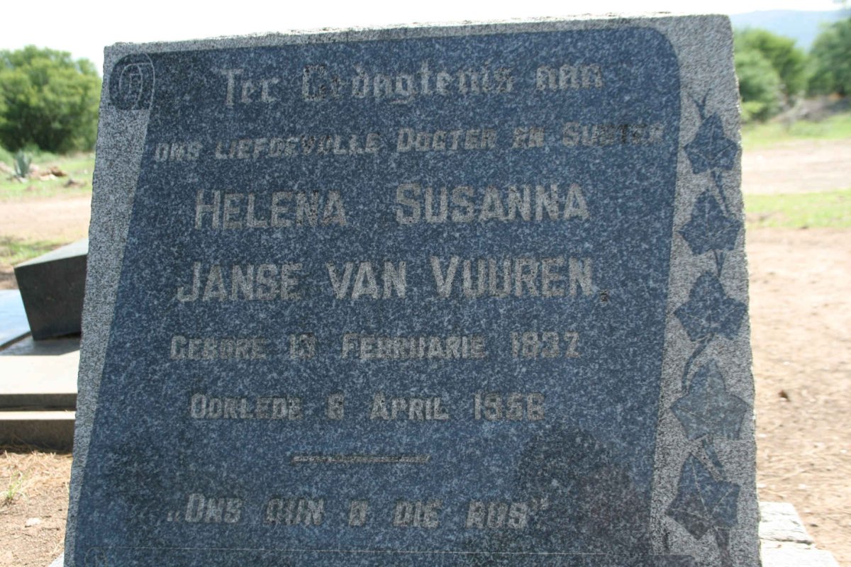 VUUREN Helena Susanna, Janse van 1932-1956