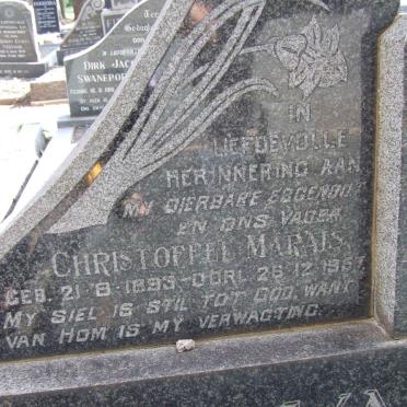 VYVER Christoffel Marais, van der 1893-1957 &amp; Dorothea Maria JOUBERT 1894-1981