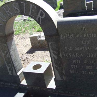 VORSTER Susara Johanna nee CILLIERS 1907-1962