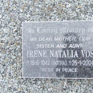 VOS Irene Natalia nee BOTHA 1942-2004