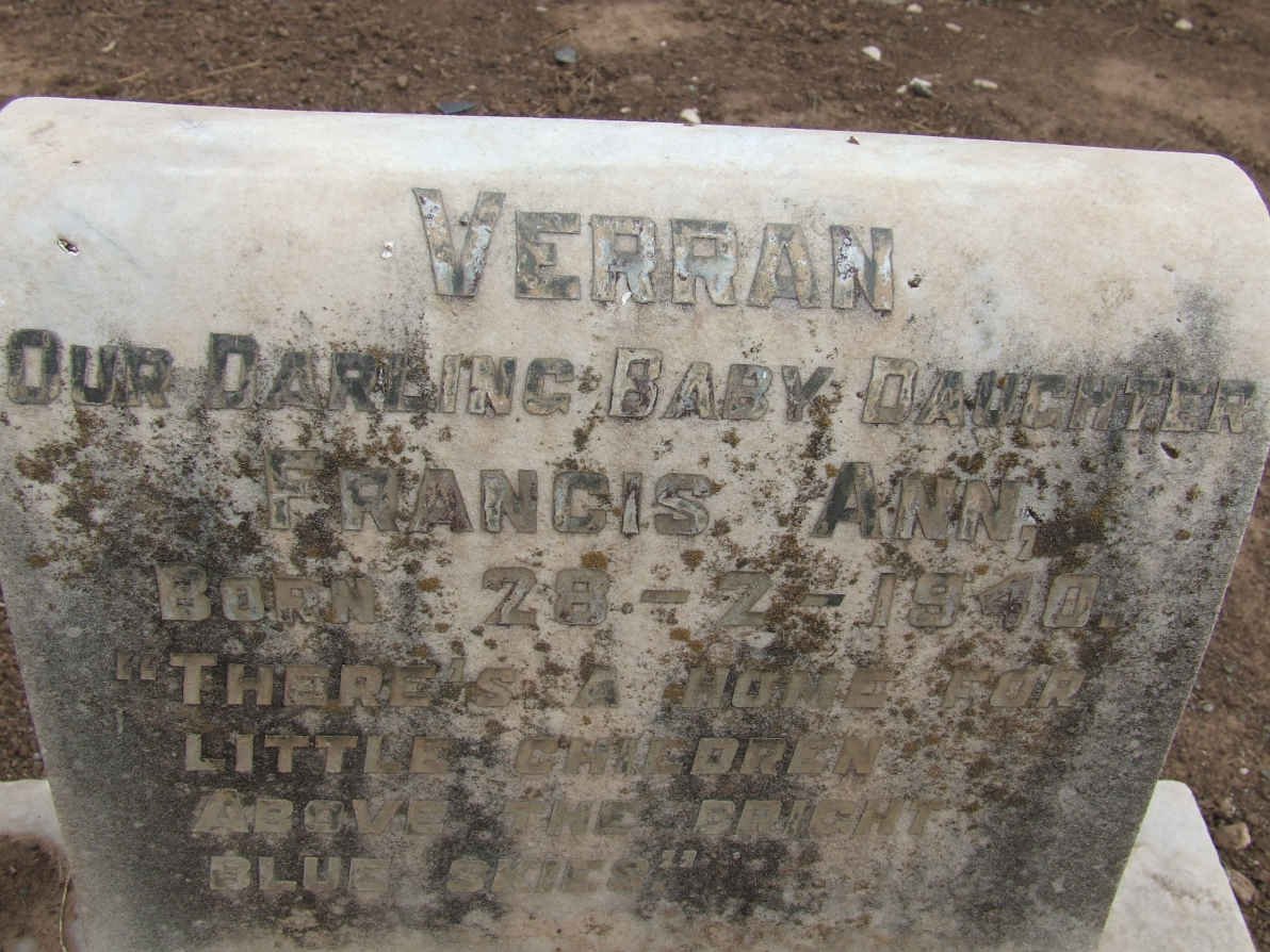 VERRAN Francis Ann 1940-