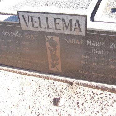 VELLEMA Marie Susanna Alice 1927-1963 :: VELLEMA Sarah Maria Zietsman 1903-1965