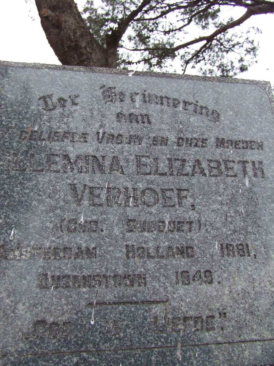 VERHOEF Willemina Elizabeth nee BUSOUET 1881-1949