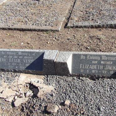 VENTER Eric Leslie 1921-1989 :: JACKSON Elizabeth 1871-1960