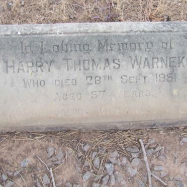 WARNEKE Harry Thomas -1951
