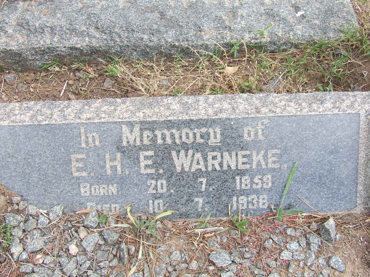 WARNEKE E.H.E. 1859-1938