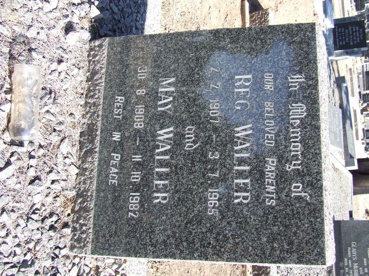 WALLER Reg 1907-1965 &amp; May 1908-1982