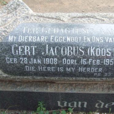 WALT Gert Jacobus, van der 1908-1959