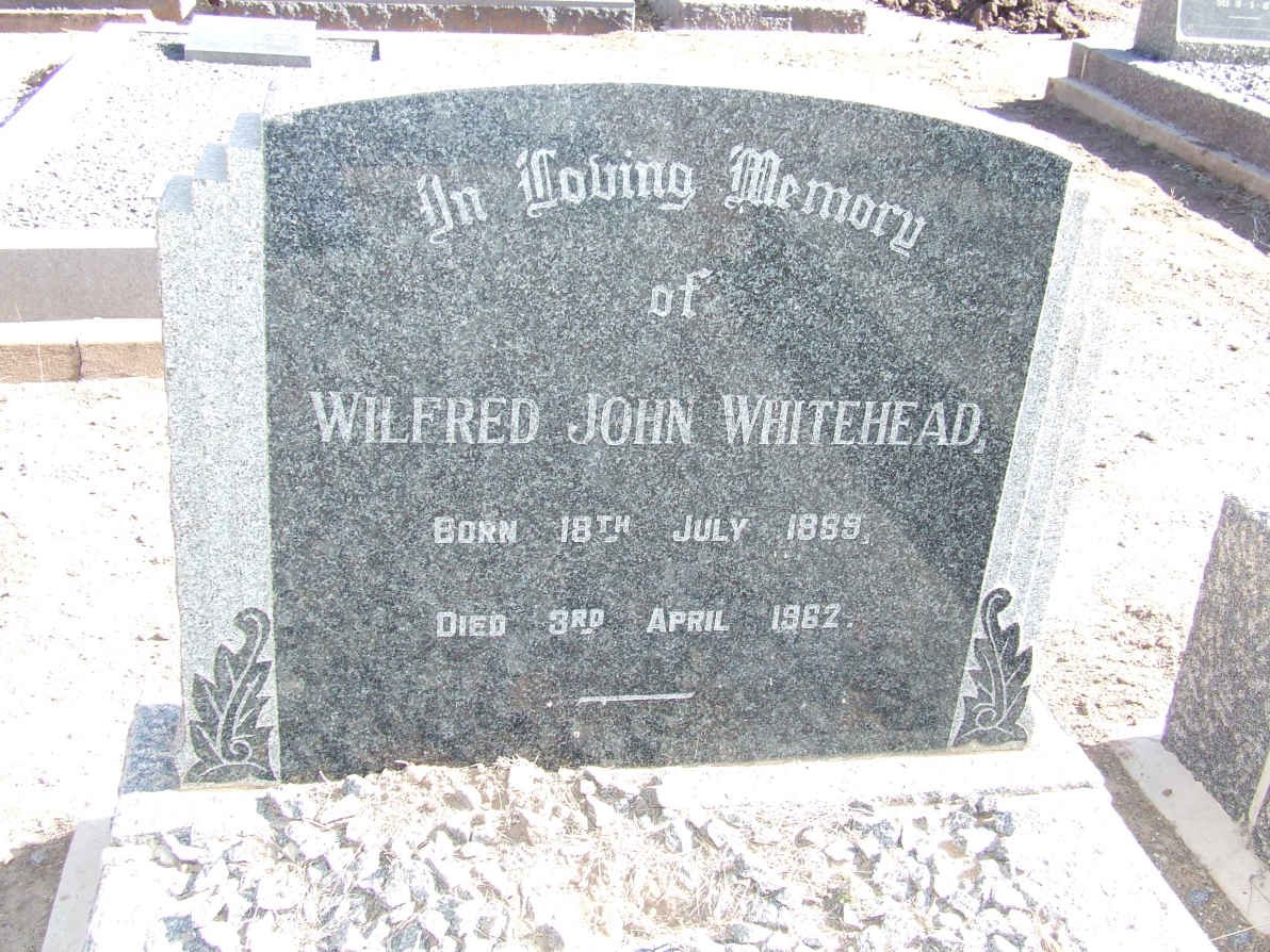 WHITEHEAD Wilfred John 1889-1962