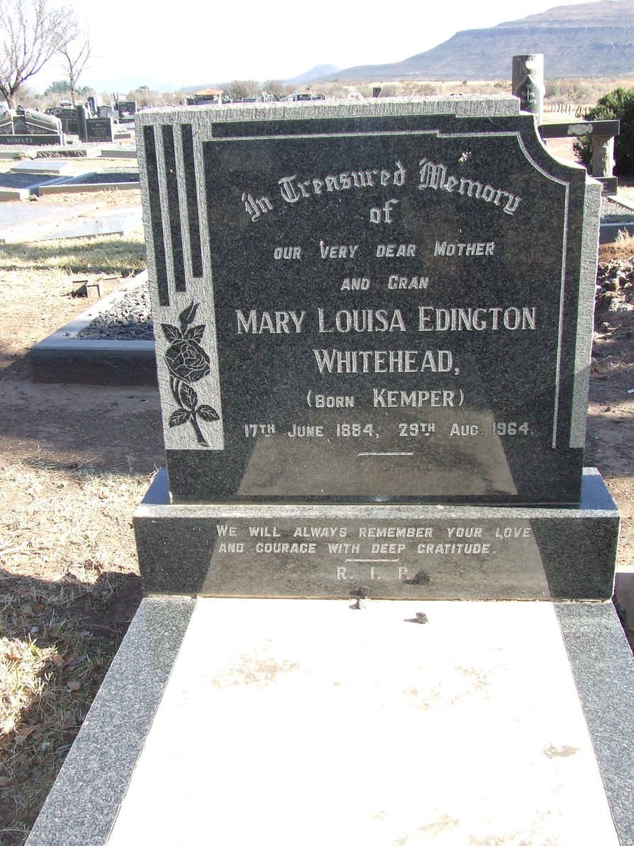 WHITEHEAD Mary Louisa Edington nee KEMPER 1884-1964