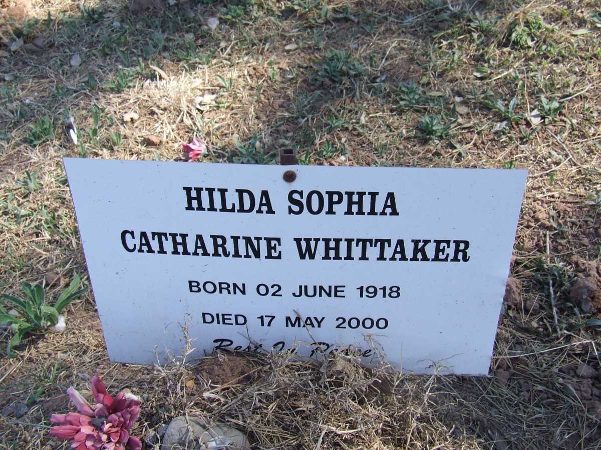 WHITTAKER Hilda Sophia Catherine 1918-2000