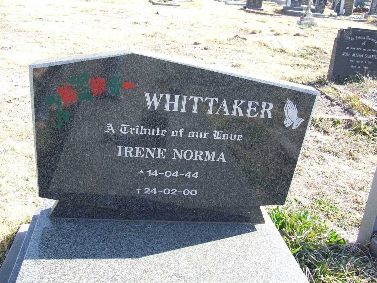 WHITTAKER Irene Norma 1944-2000