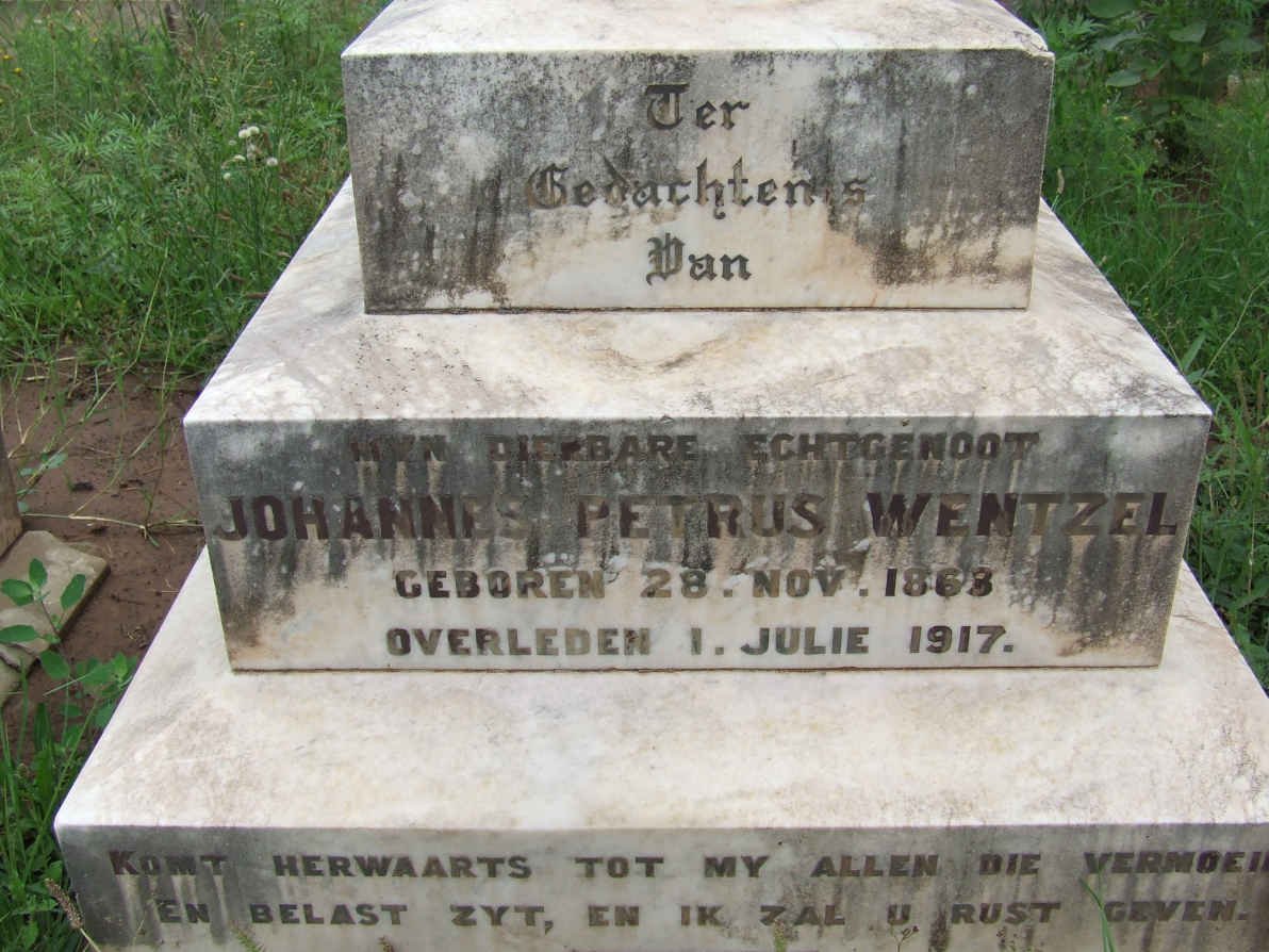WENTZEL Johannes Petrus 1863-1917