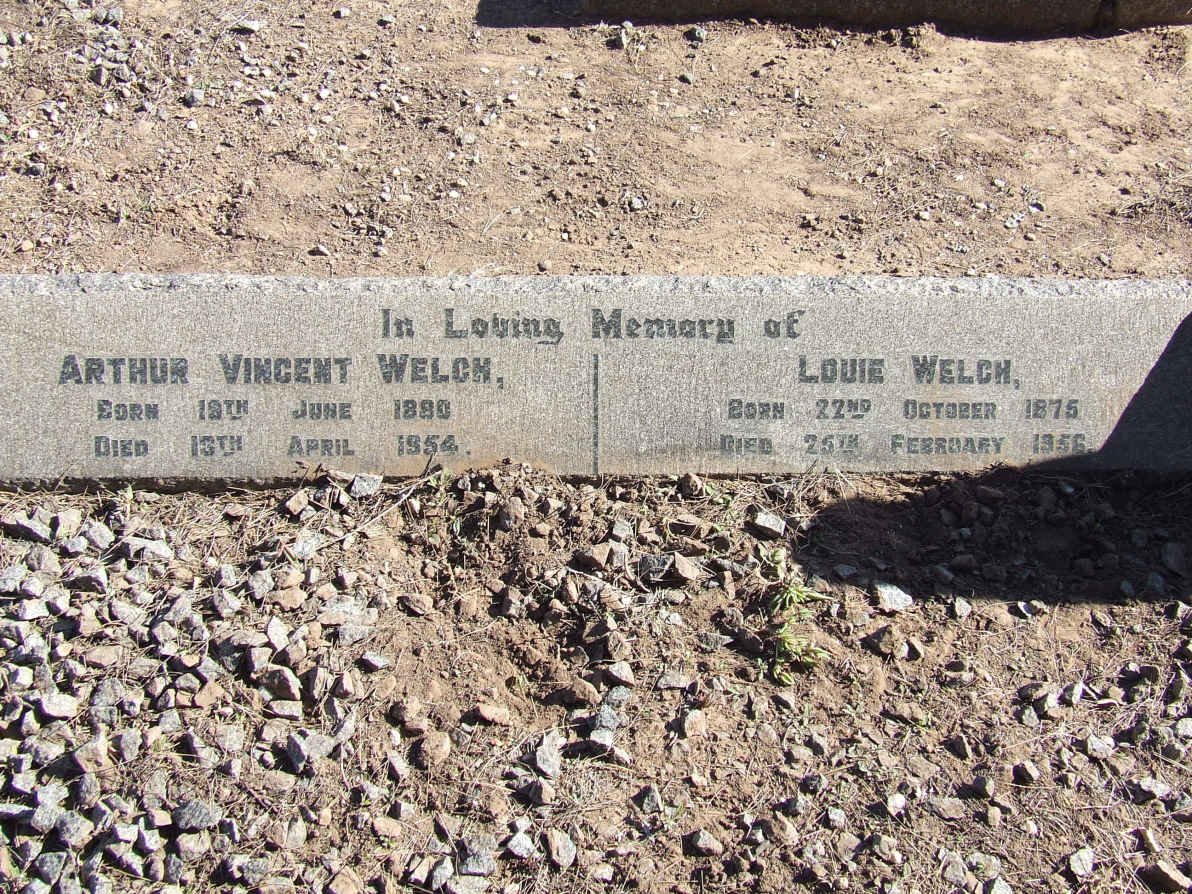 WELCH Arthur Vincent 1880-1954 &amp; Louie 1875-1956