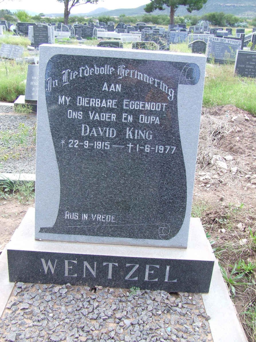 WENTZEL David King 1915-1977
