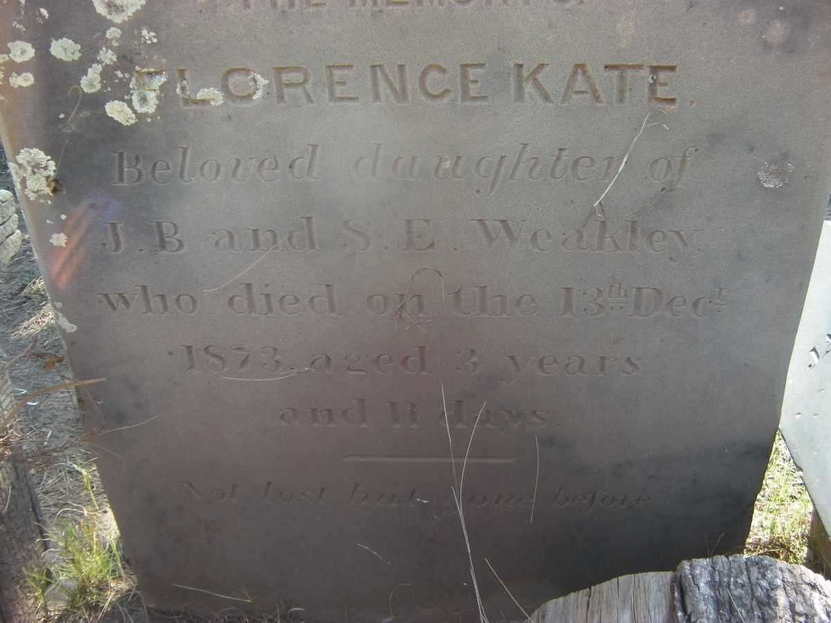 WEAKLEY Florence Kate 1870-1873