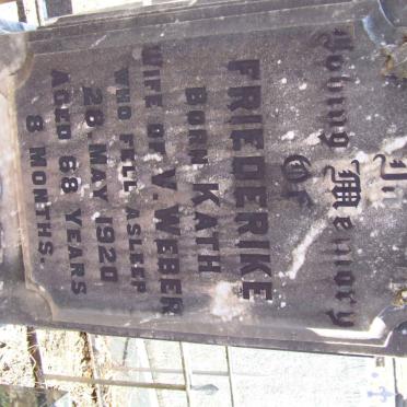 WEBER Friederike nee KATH -1920