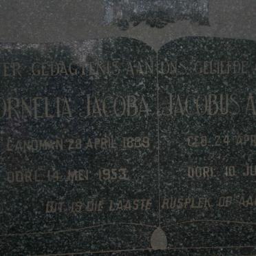 WET Jacobus Albertus, de 1886-1976 &amp; Cornelia Jacoba 1889-1953 
