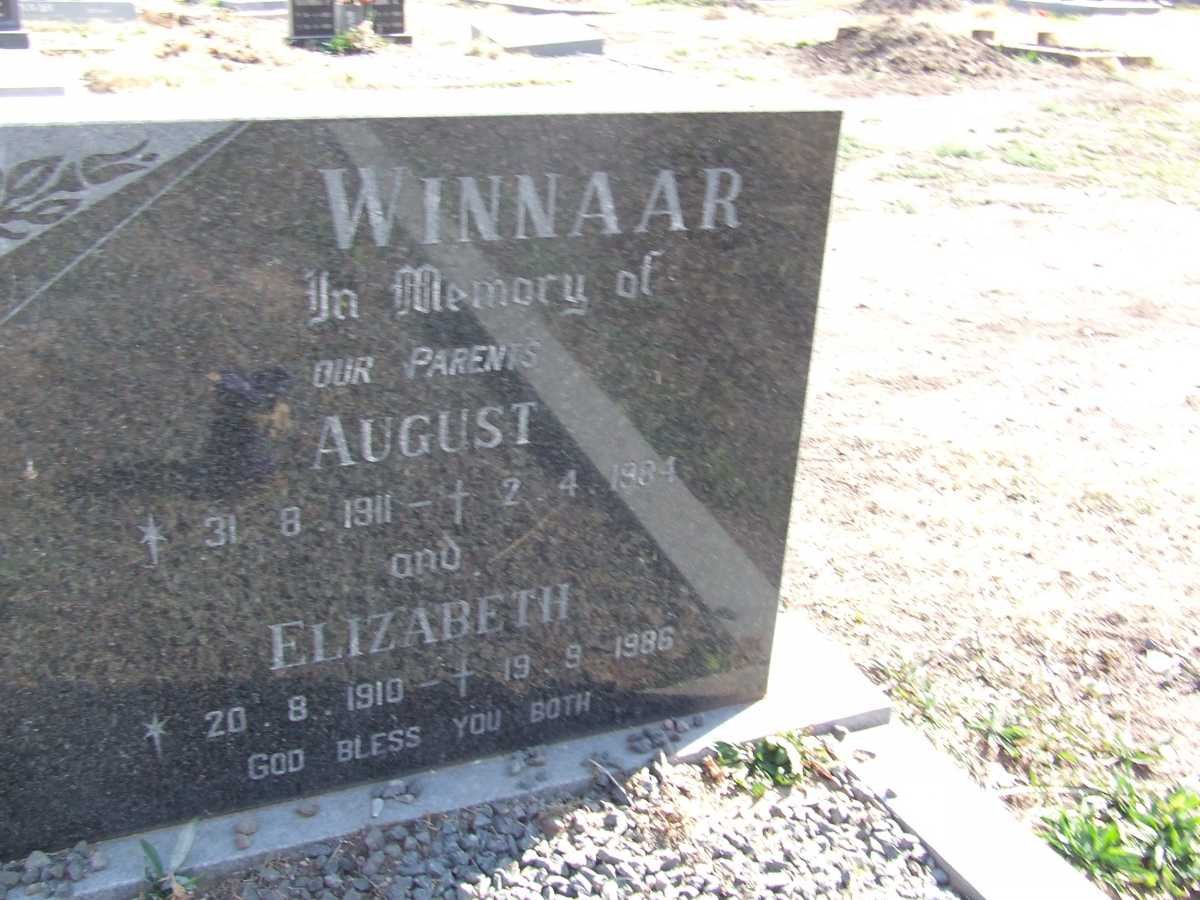 WINNAAR August 1911-1984 &amp; Elizabeth 1910-1986