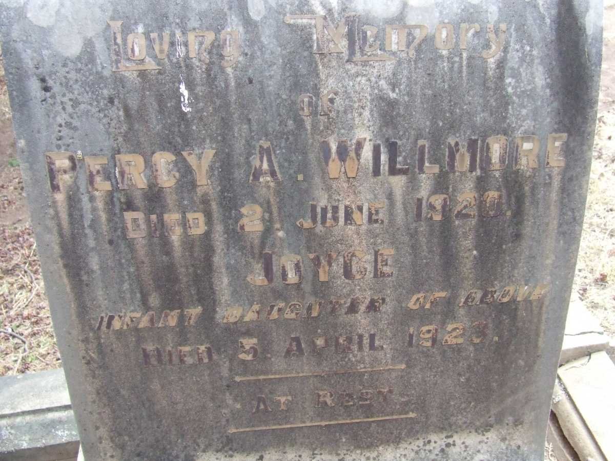 WILLMORE Percy A. -1920 :: WILLMORE Joyce -1923