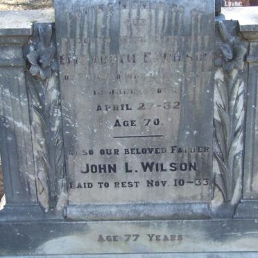 WILSON John L. -1933 &amp; Elizabeth E. -1932