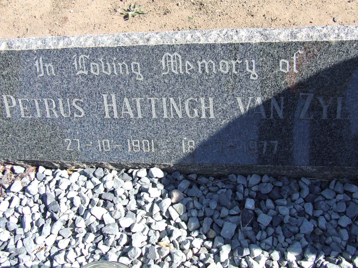 ZYL Petrus Hattingh, van 1901-1977