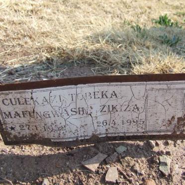 ZIKIZA Culekazi Tobeka Mafungwashe 1952-1995